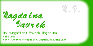 magdolna vavrek business card